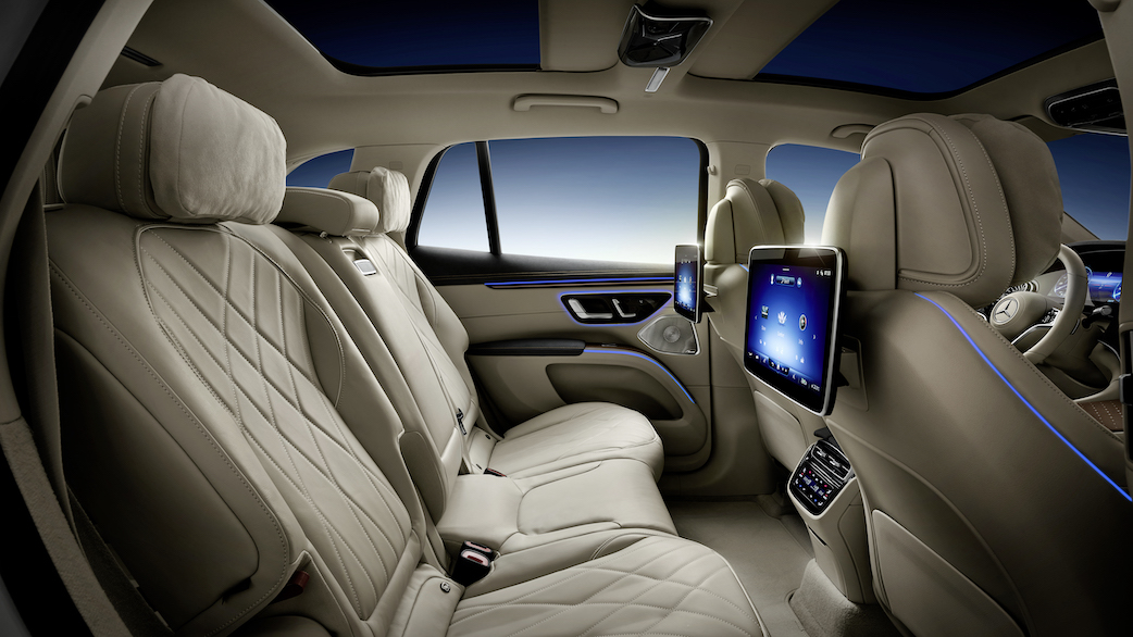 Mercedes EQS SUV interior - rear seats